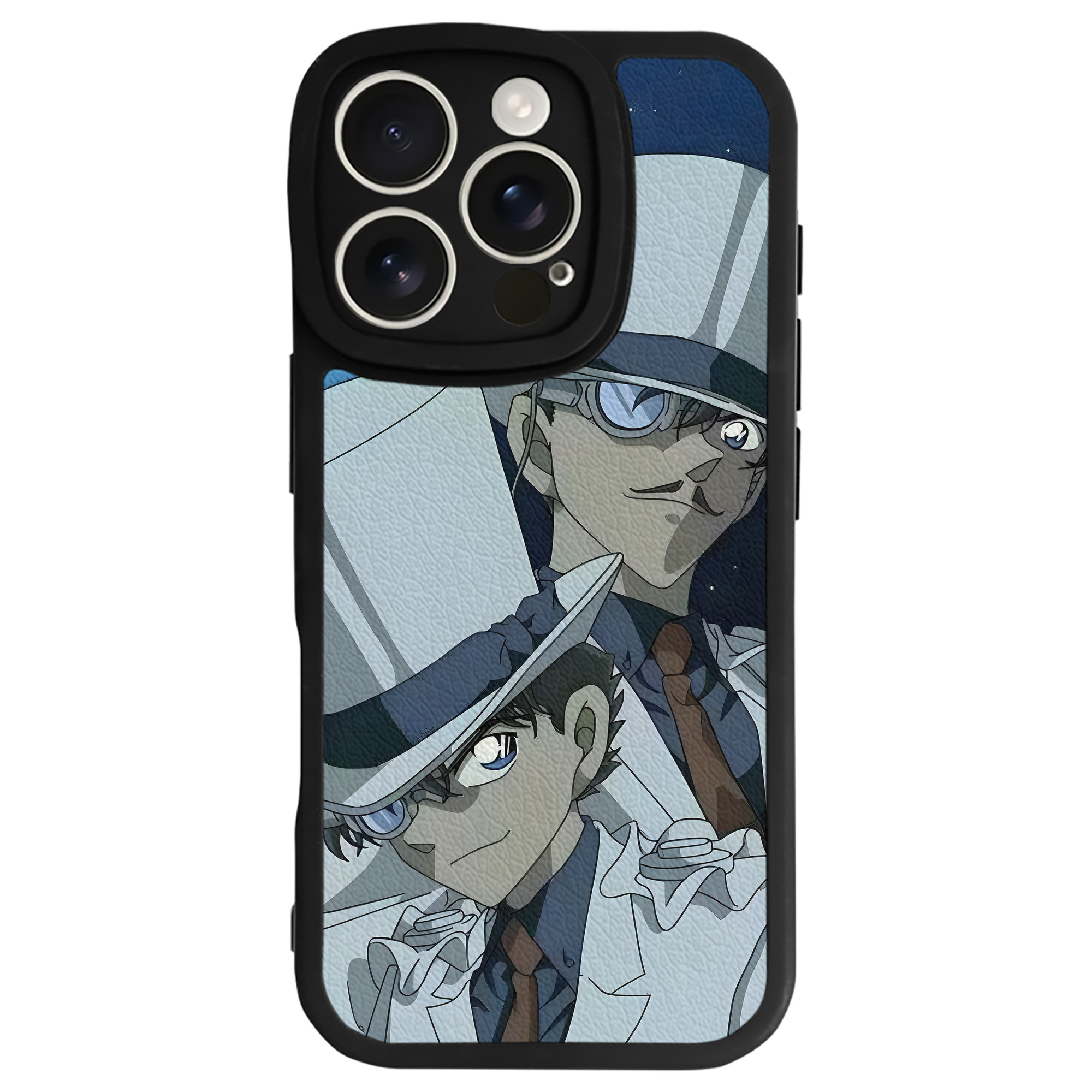（画像用） 名探偵コナン Detective Conan 【iPhone 16シリーズ対応】シリコンスマホケース（レザー調） 材質：シリコン